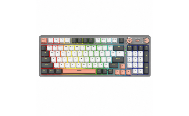 Fantech ATOM PRO96 MK914 SATURN Wireless Mechanical Keyboard Grey – Blue Switch